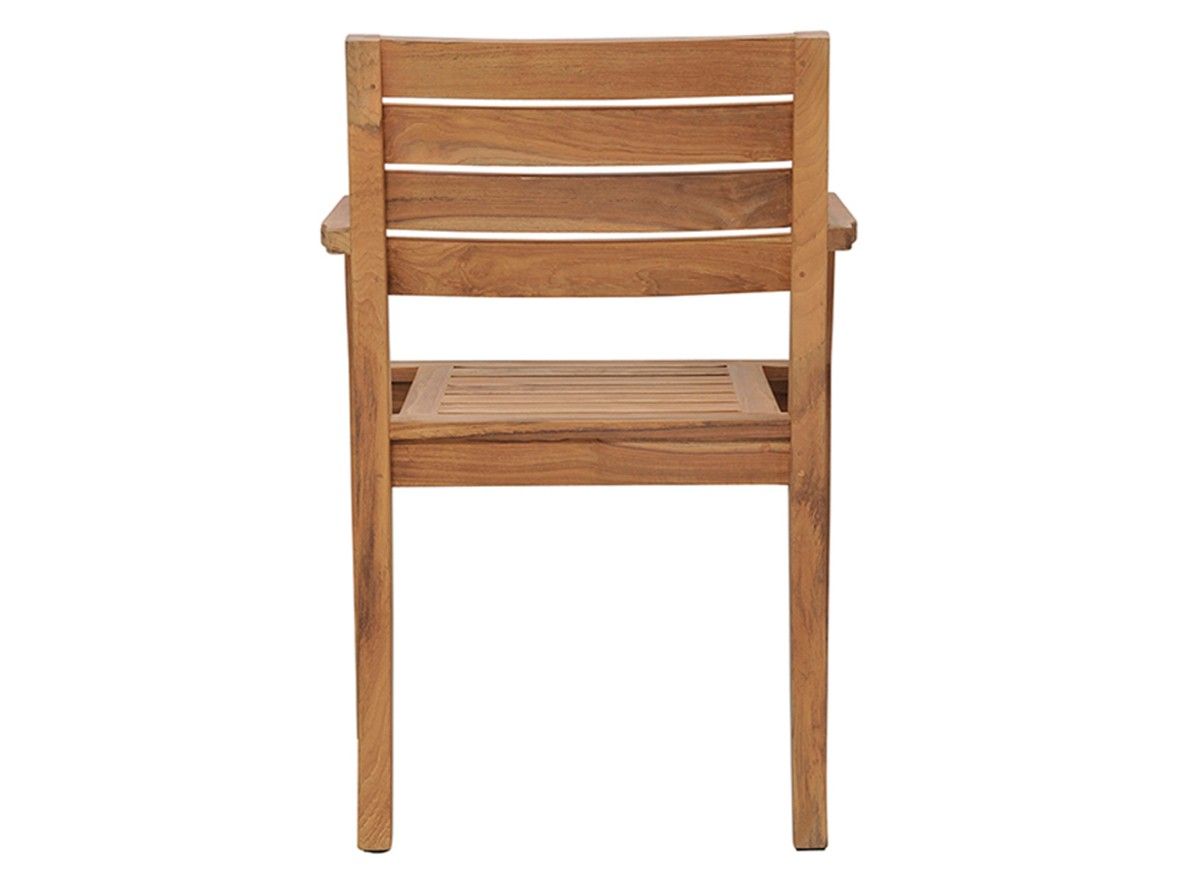 Штабелируемый стул из тикового дерева с подлокотниками JANUS et Cie Relais ARCH-00108647 - Вид №6