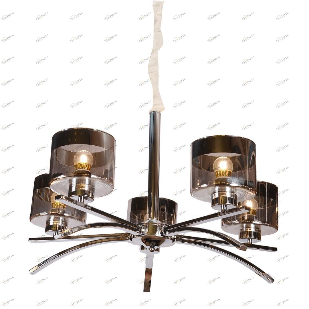 Подвесная люстра Omnilux Alassio OML-55803-05 OMNILUX ДИЗАЙНЕРСКИЕ, ALASSIO 279712 Хром 