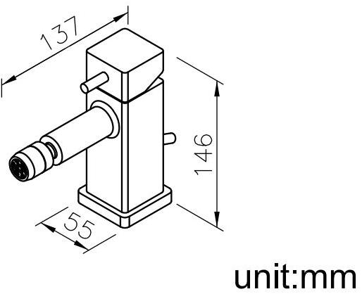 JUSTIME Смеситель для биде из хромированной латуни Mark 6909-99-81cp - Вид №1