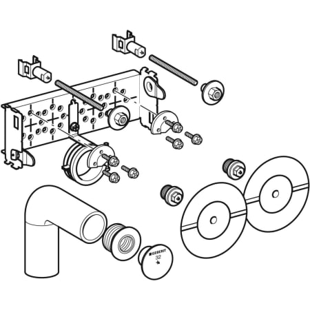 461.039.00.1 Комплект умывальника Geberit GIS для вертикального смесителя, без подвода воды Geberit  - Вид №1