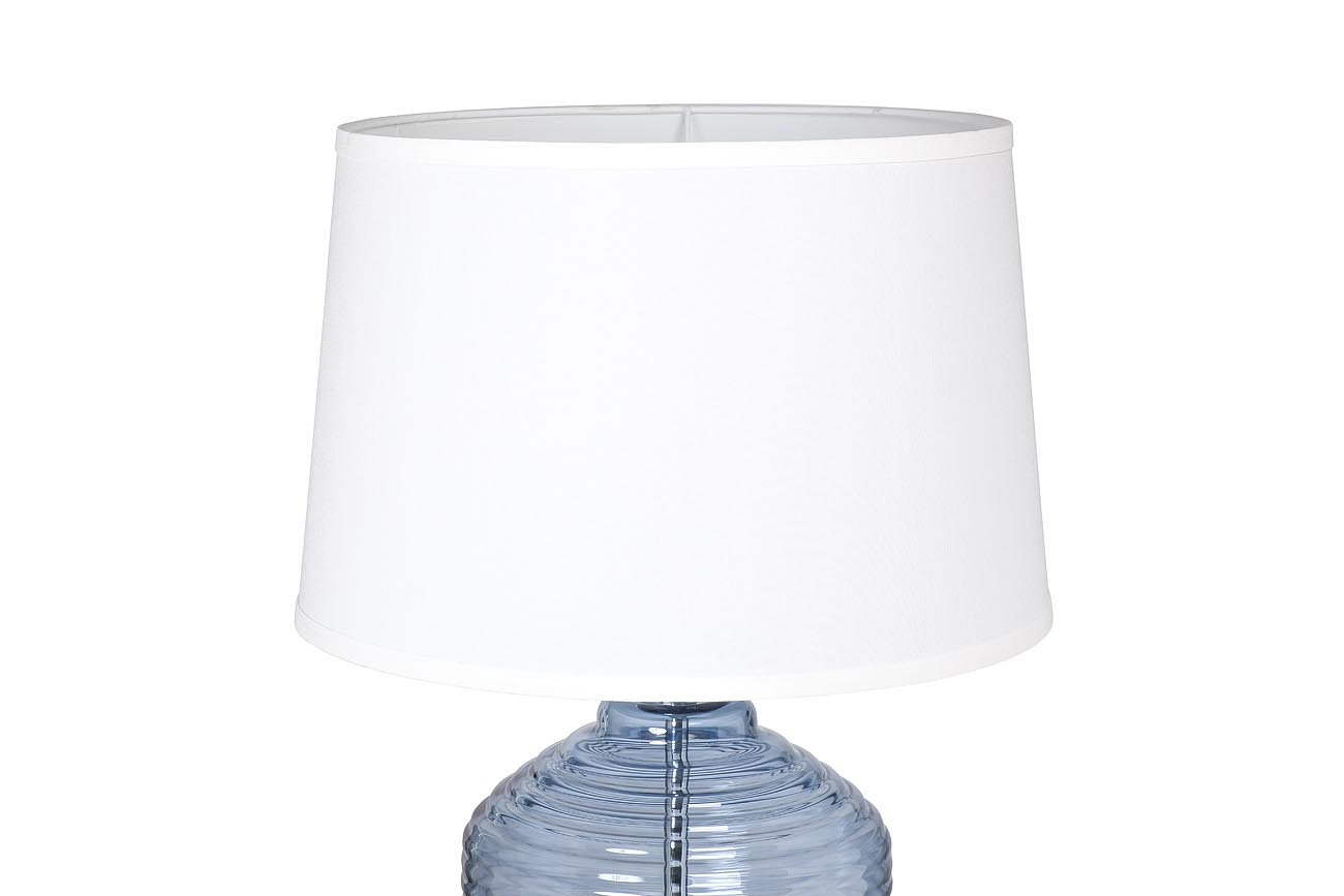 Настольная лампа голубая с белым абажуром 41 см 22-88481 GARDA DECOR ВАЗА 00-3861128 Белый;голубой;прозрачный  - Вид №1