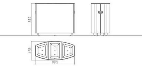 Metalco Контейнер для мусора из стали с крышкой для раздельного сбора мусора sun-id-1426004 - Вид №4