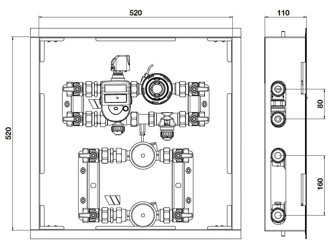 Модуль терморегуляции и измерения тепловой энергии WATTS Domocompact ARCH-00108317 - Вид №2