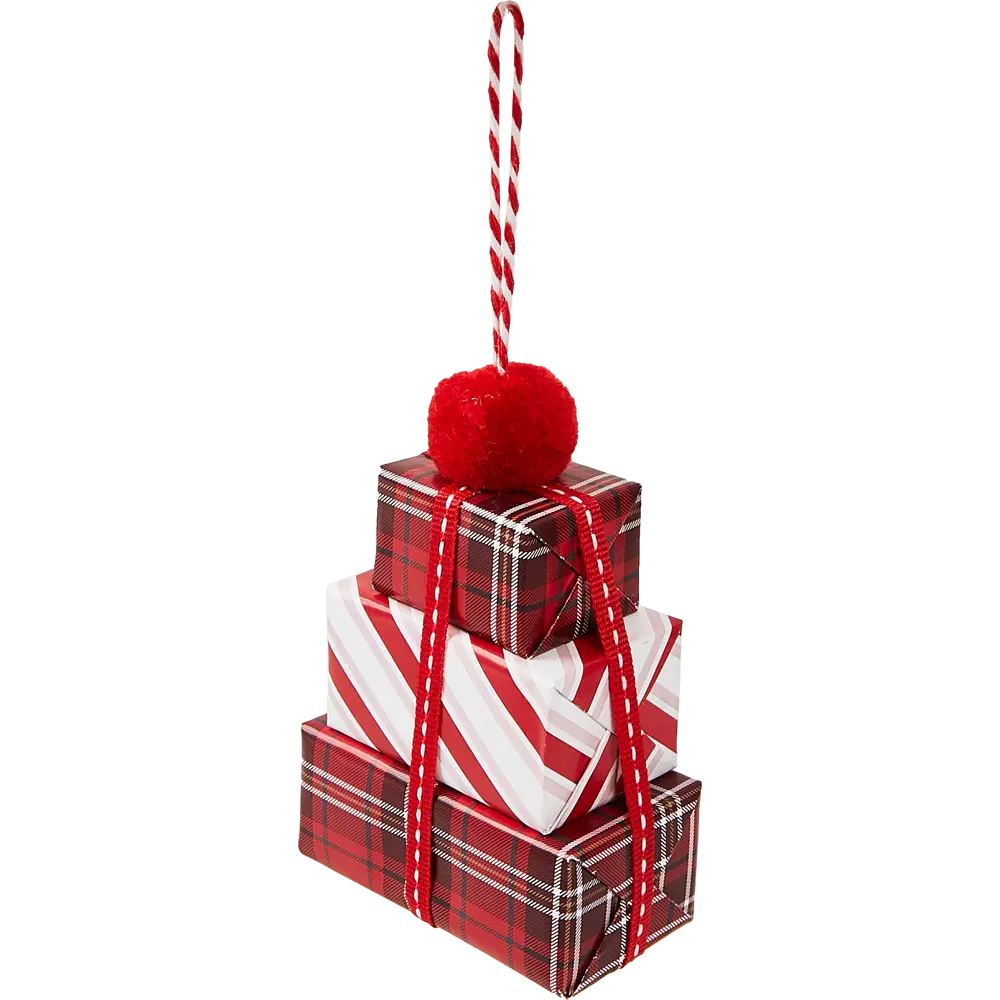 87036545 Елочная игрушка Подарки 12x7.8 цвет красный STLM-1405981 Santreyd 