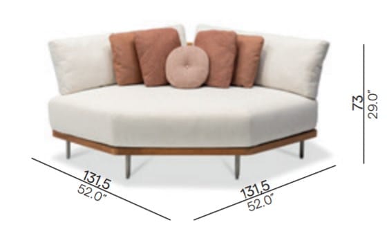 Тканевый угловой мягкий садовый стул MANUTTI Flows ARCH-00049592 - Вид №2