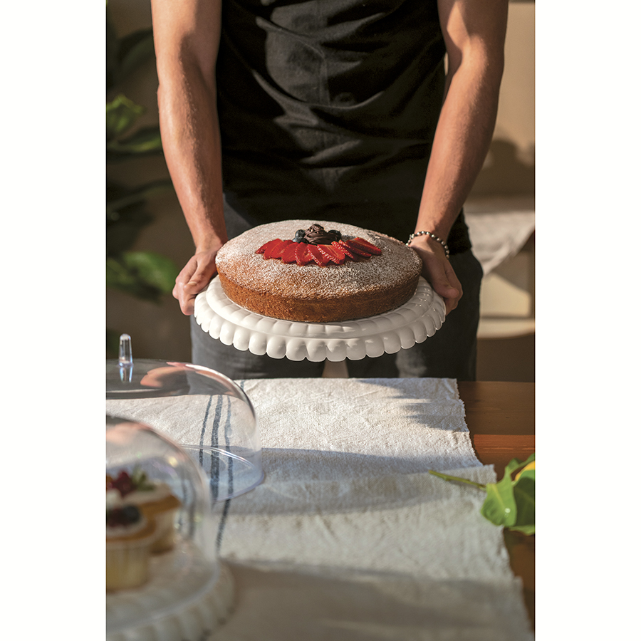 199501156 Блюдо сервировочное с крышкой tiffany, D30 см, молочно-белое Guzzini  - Вид №2