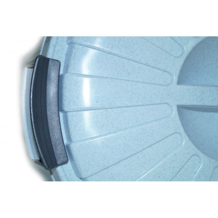 132309 DENOX Бак с крышкой с ручками и 2 зажима для крышки 23 л. Белый  - Вид №1