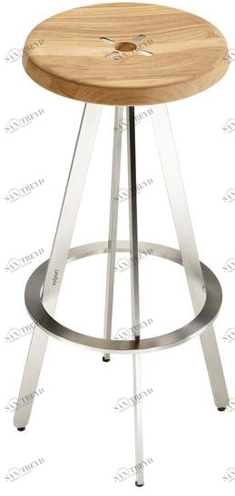 solpuri Высокий табурет из нержавеющей стали и дерева Yix sun-id-1427206