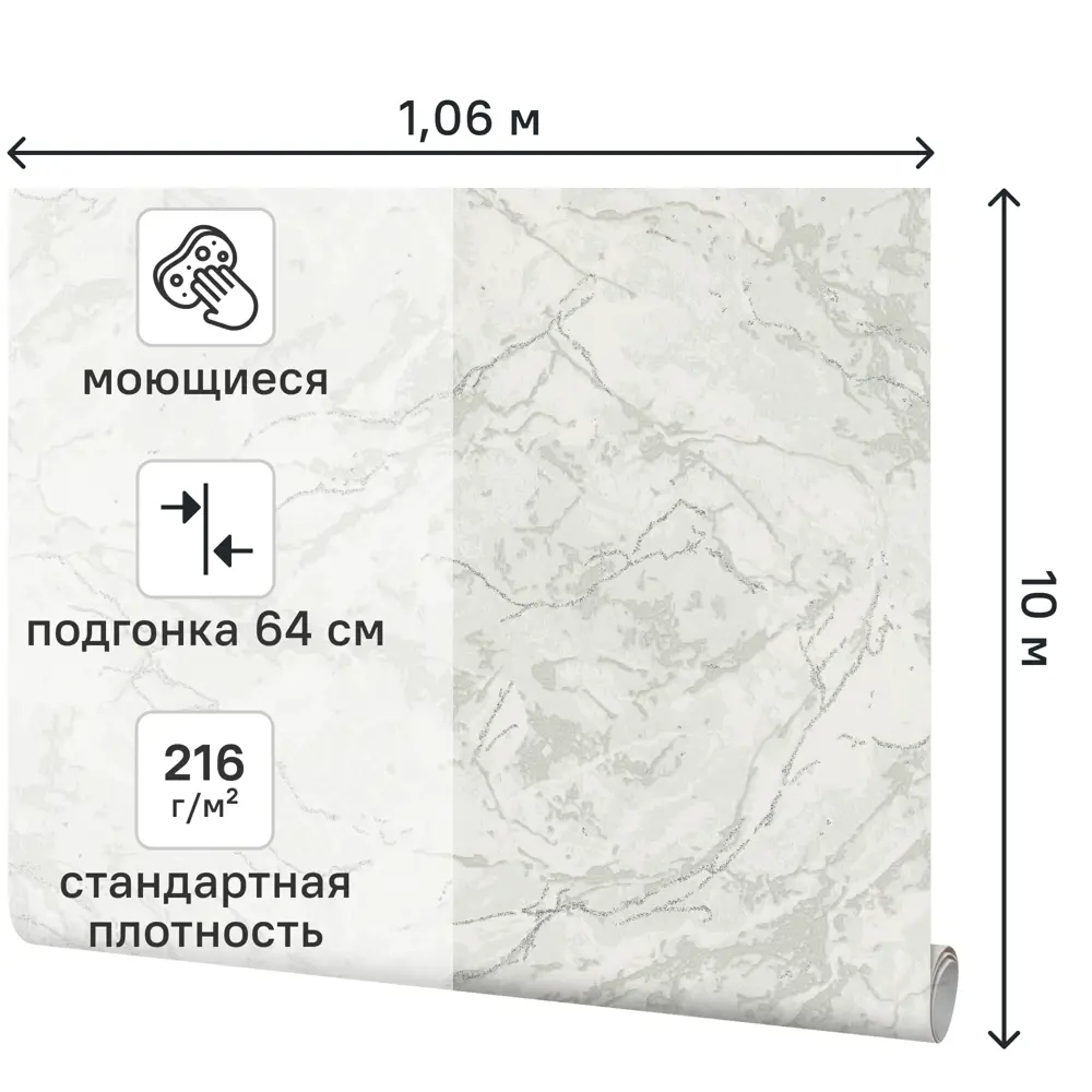 Обои флизелиновые Ovk Design Ривер мятные 1.06 м 11204-05 89450825 STLM-2107571 - Вид №1