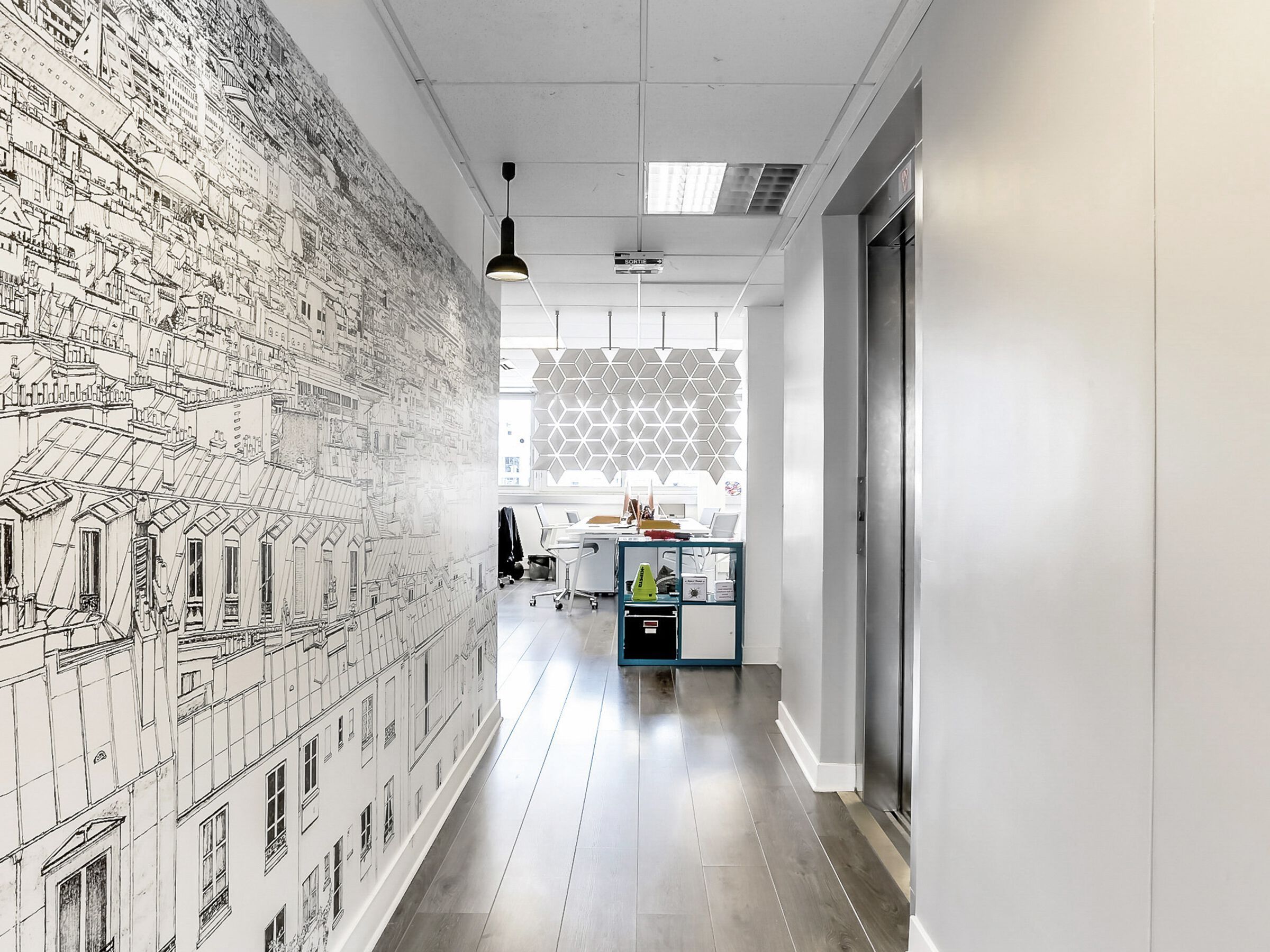 Подвесная перегородка bloomming FACET 136x89cm bianco ARCH-00110623 - Вид №1