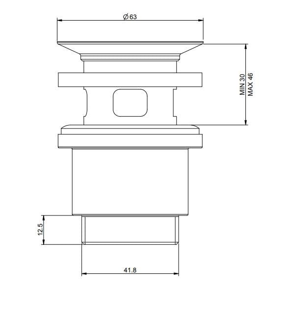 Металлический слив для умывальника Gessi прямоугольник ARCH-00067494 - Вид №2