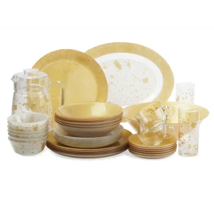 91778512 Набор столовый сервиз Luminarc Simply Mon'D'Or Gold & White 46 предметов 6 персон цвет белый/золотой STLM-1322661