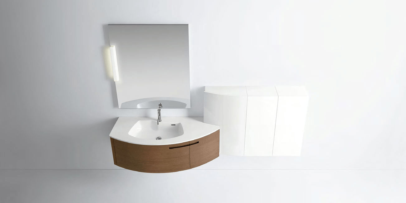 Комбинация ванной комнаты SY102 в отделке FLASH Mineralmarmo / Rovere Cotto / Bianco MILLDUE SYMI SYMI102 - Вид №1