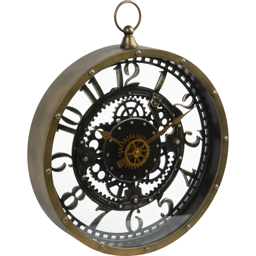 Часы настенные Atmosphera Meca круглые пластик цвет коричнево-черный ø27 см PERMANENT STLM-2061085 - Вид №2