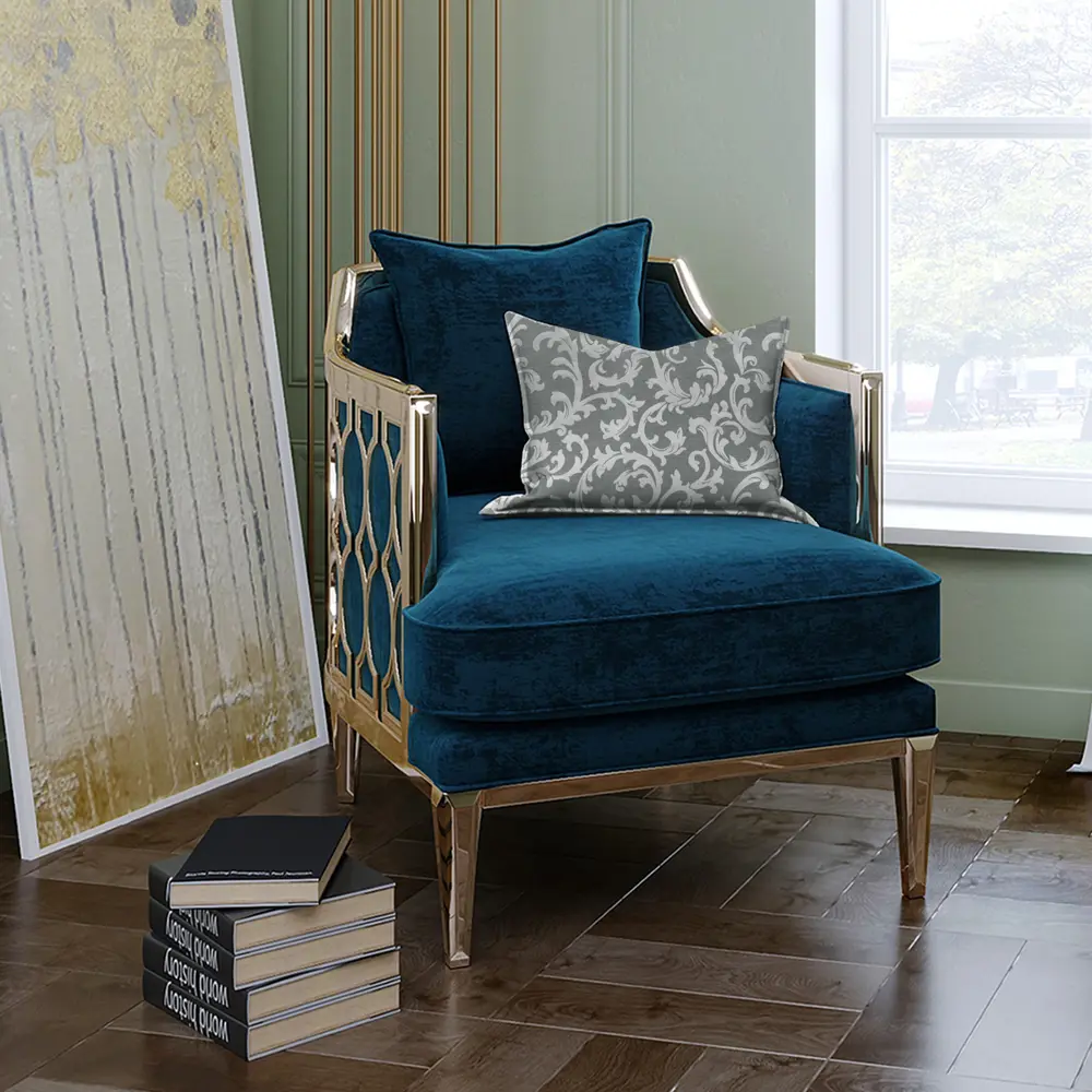 Santreyd - Ткань для штор Вензель жаккард серый 84765875 STLM-0054906 - Вид №3