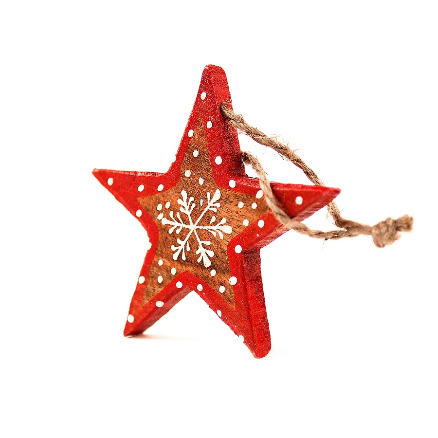 en_ny0007 Украшения подвесные stars/trees/hearts, деревянные, в подарочной коробке, 12 шт. EnjoyMe  - Вид №5