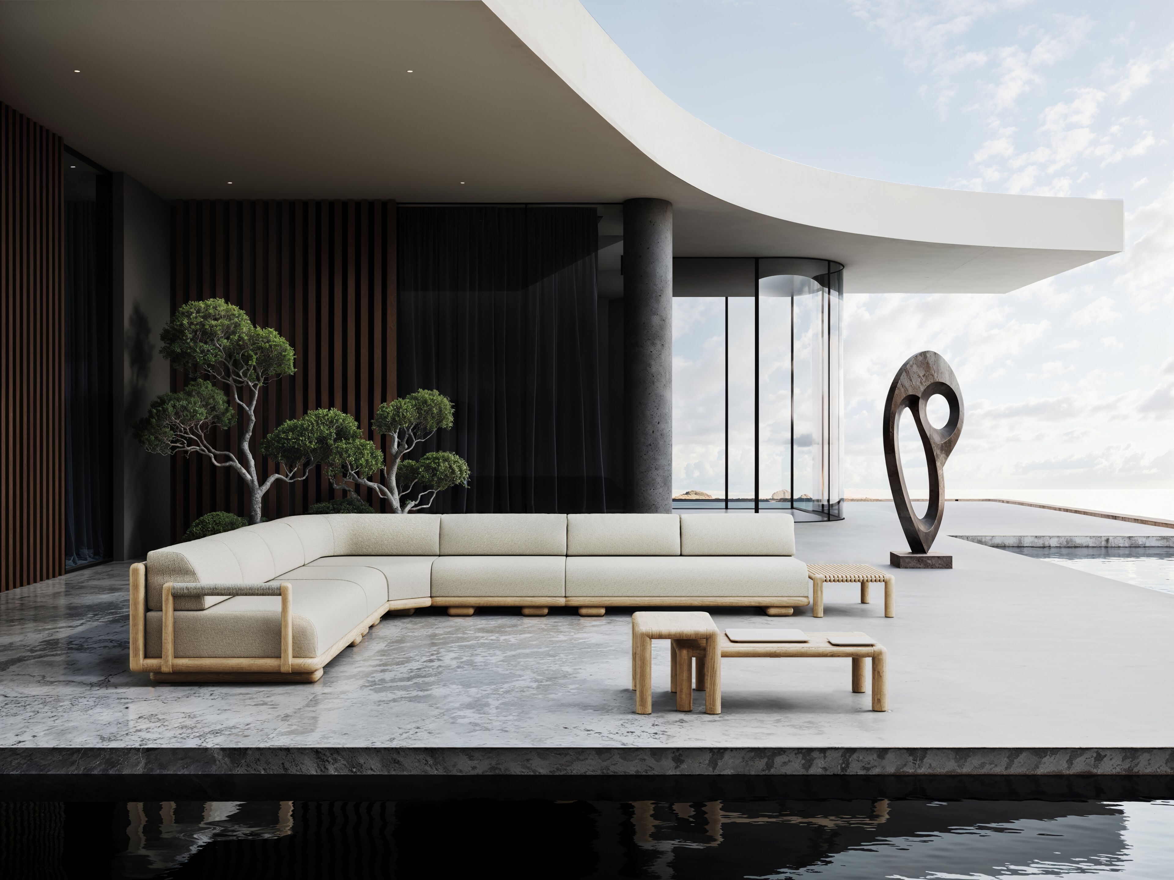 Угловое садовое кресло из ткани SNOC Caleo ARCH-00103350 - Вид №3