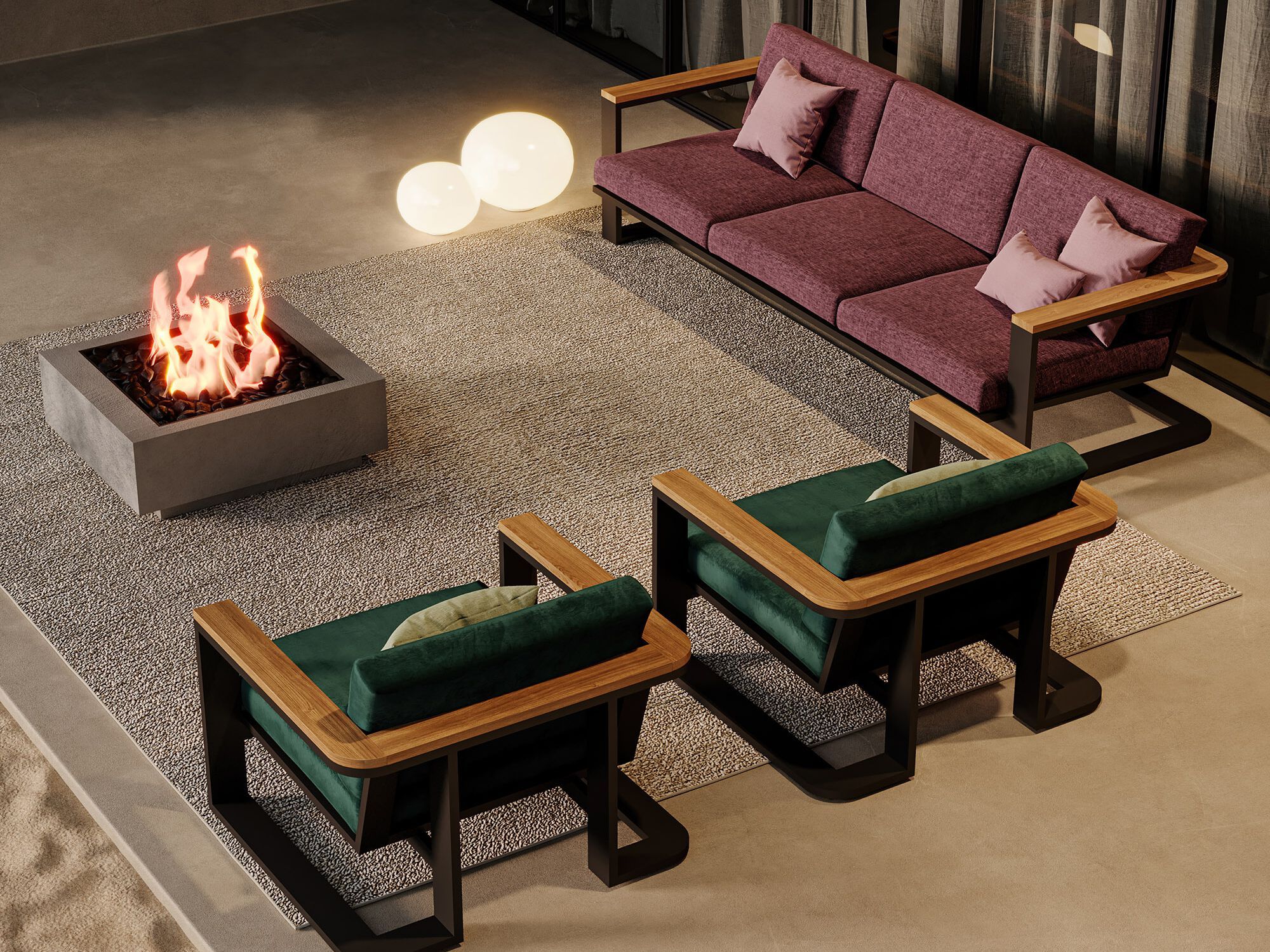 3-местный алюминиевый мягкий садовый диван Walters Regatta ARCH-00095878 - Вид №3