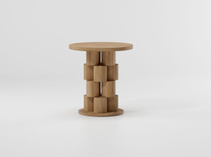 Круглый стол из тикового дерева