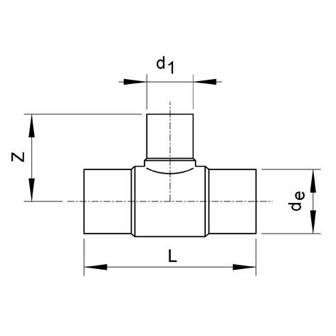 SANIT 71225240000 Тройник 90 °, полипропилен, SDR 11, длинный, уменьшается  - Вид №1