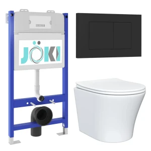 91611743 Комплект инсталляция с унитазом Joki JKS802011013BM цвет белый STLM-1328602
