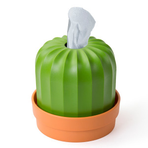 QL10276-OR-GN Держатель для салфеток cactiss, оранжевый с зеленым Qualy