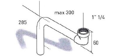 Отвод для сифона MIGLIORE Ricambi ML.RIC-10.118 хром, ø32 ML.RIC-10.118.CR - Вид №1