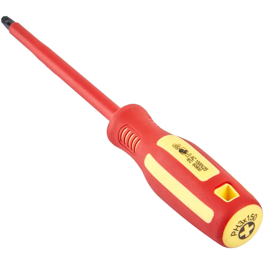 Отвертка крестовая диэлектрическая Elitech PH3x150 мм с магнитным наконечником 89407157 STLM-1564805 - Вид №2