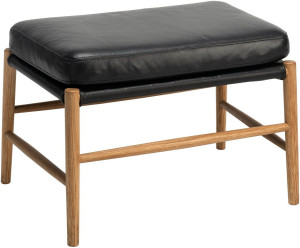 Подставка для ног из дуба и кожи