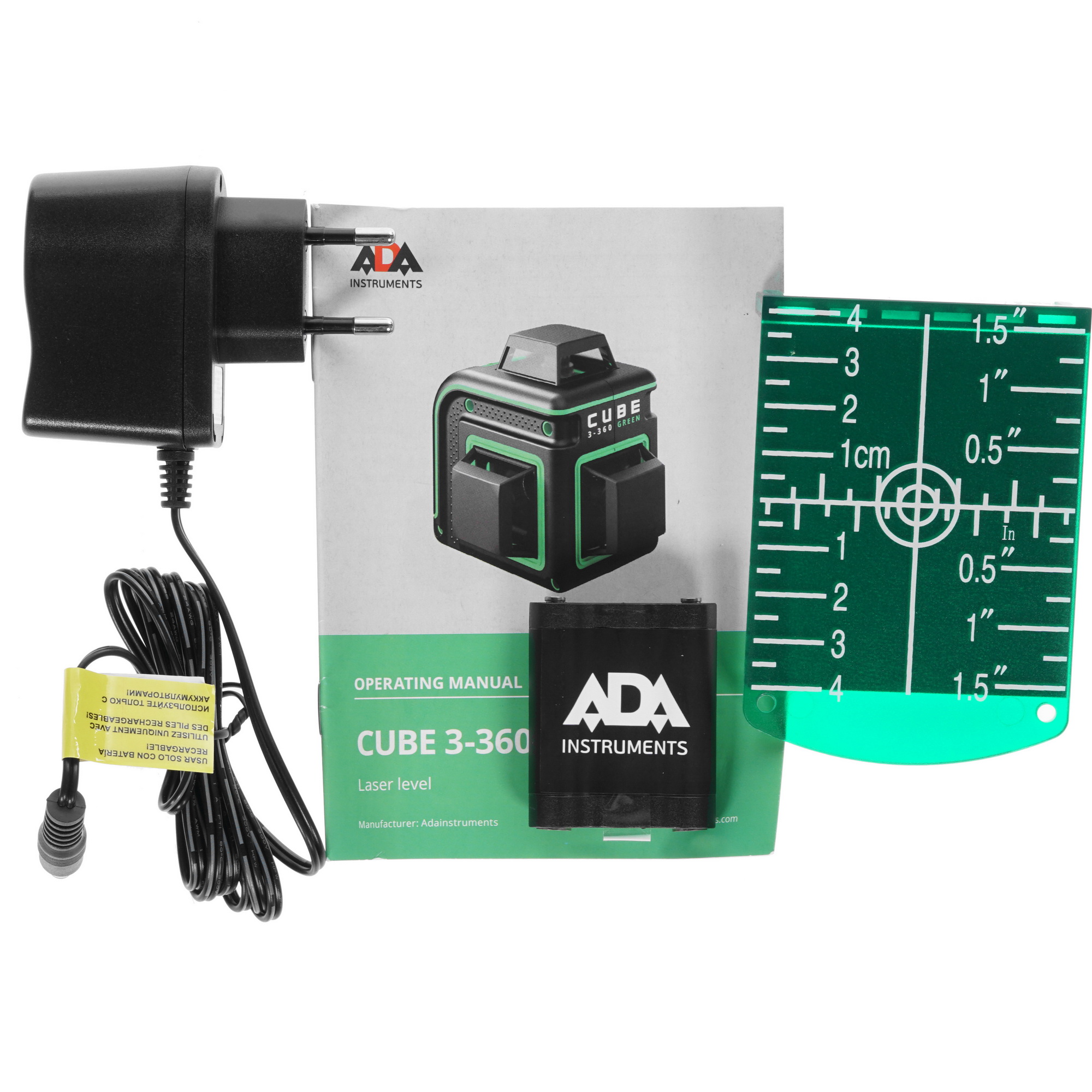 Лазерный нивелир ADA Cube 3-360 Green Professional Edition 8153258 STDN-0076019 - Вид №6