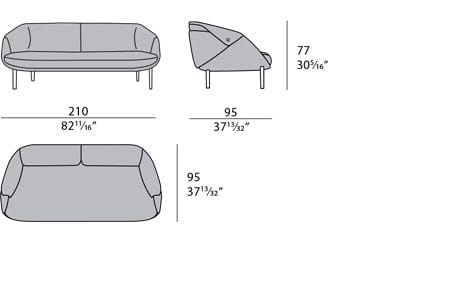 Ткань диван Turri Riban ARCH-00042124 - Вид №4