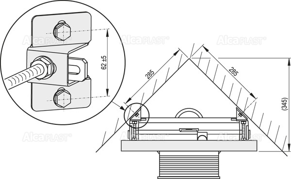 Адаптер для закрепления в угол ALCAPLAST M918 - Вид №1