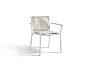 Веревочный садовый стул с подлокотниками