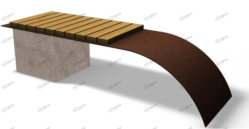 Euroform W Деревянная скамейка без спинки  4530 