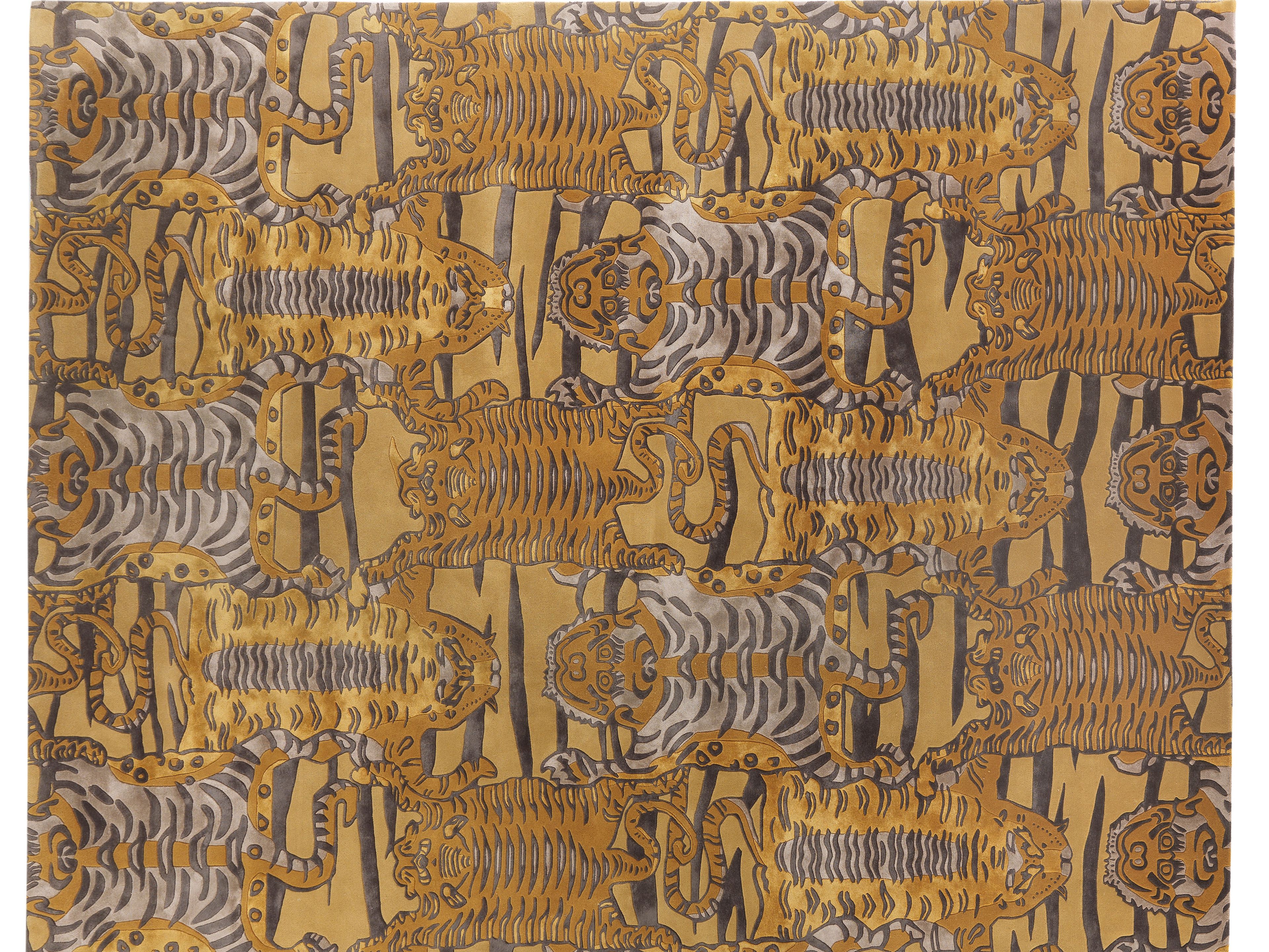 Прямоугольный ковер из бамбуковой шерсти и шелка ETRO Home Interiors TINGRI ARCH-00097111