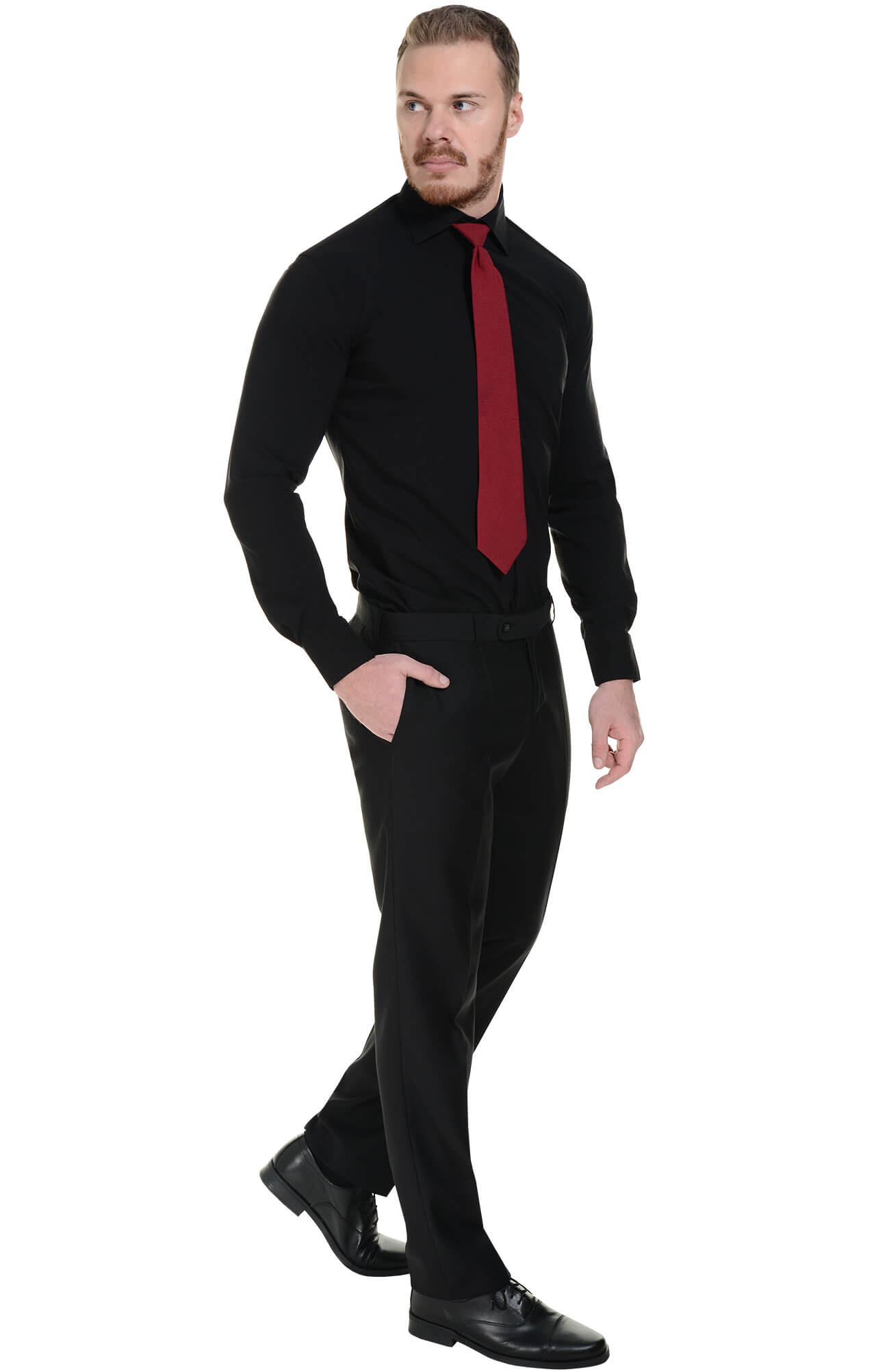 60315 Галстук на резинке бордо  Офисная одежда  размер Спецодежда  - Вид №1