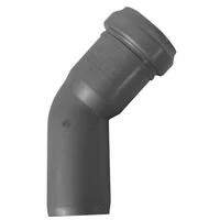 Отвод ПВХ канализационная D32мм 45 градусов