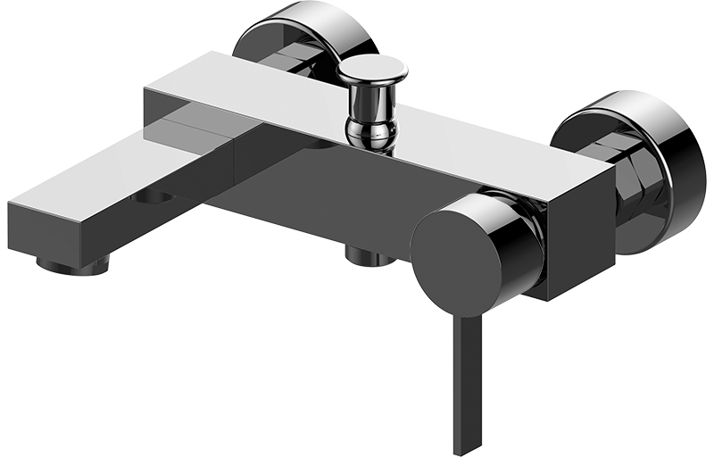 EX-3775-LM39W Настенный смеситель для ванной GRAFF Qubic