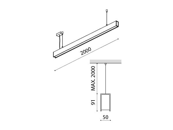 Алюминиевый светодиодный подвесной светильник Arkoslight Fifty + Suspension ARCH-00127010 - Вид №3
