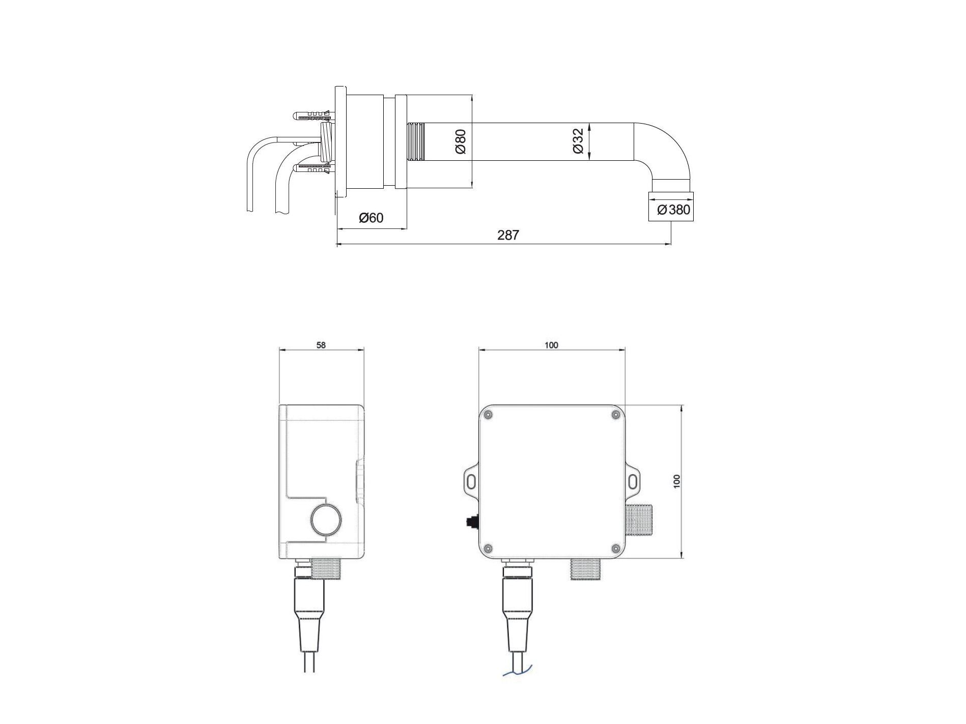 Настенный инфракрасный смеситель для раковины из нержавеющей стали JEE-O ARCH-00103042 - Вид №5