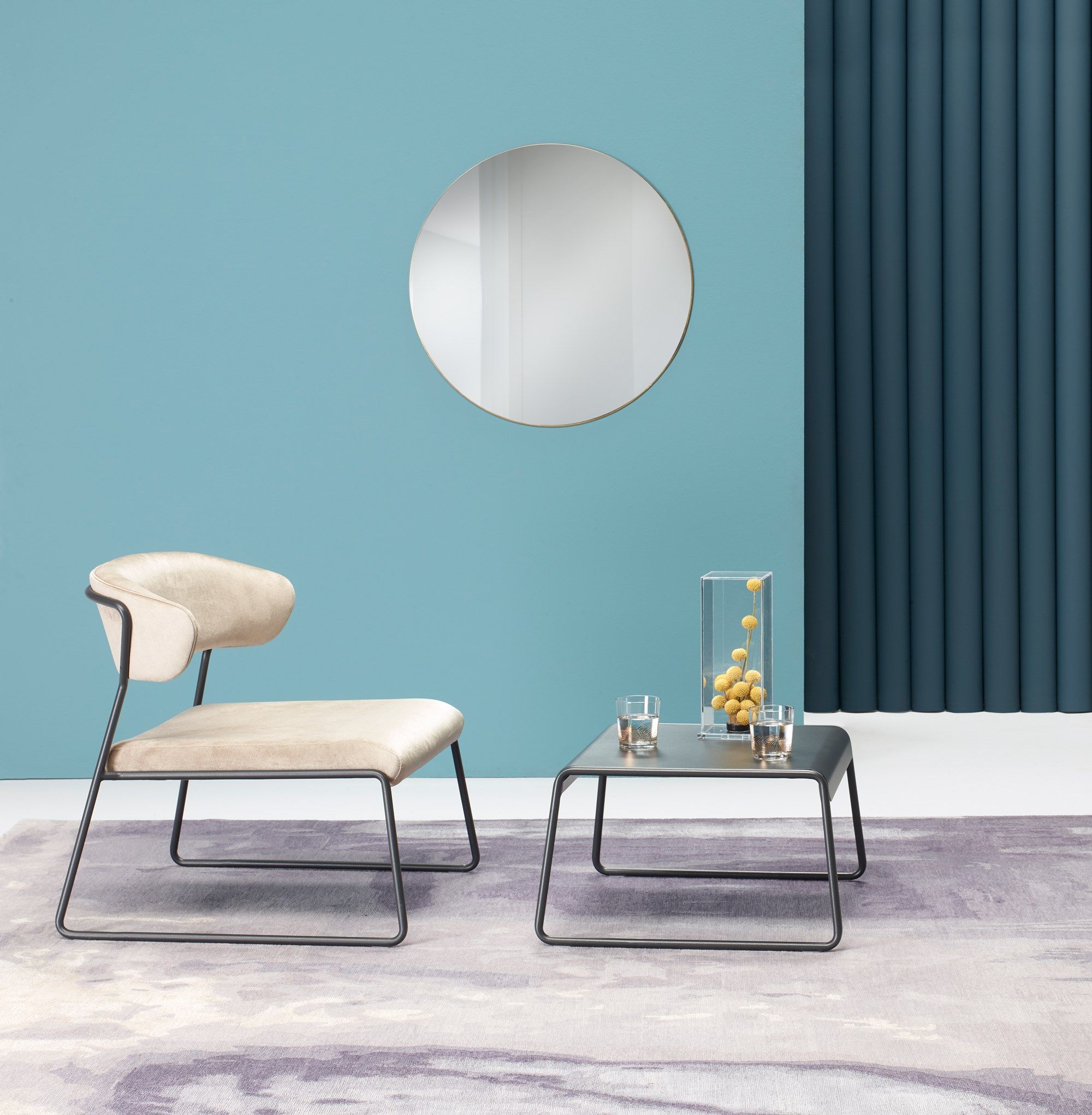 Прямоугольный стальной журнальный столик с подносом S-CAB Лиза ARCH-00001044 - Вид №5