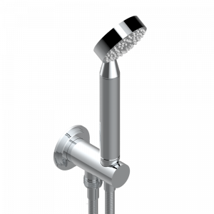 G2I-54 Душ ручной стильный встраиваемый в стену, шланг и патрубок для душа с крючком Thg-paris Le 9 Nero Marquina Хром