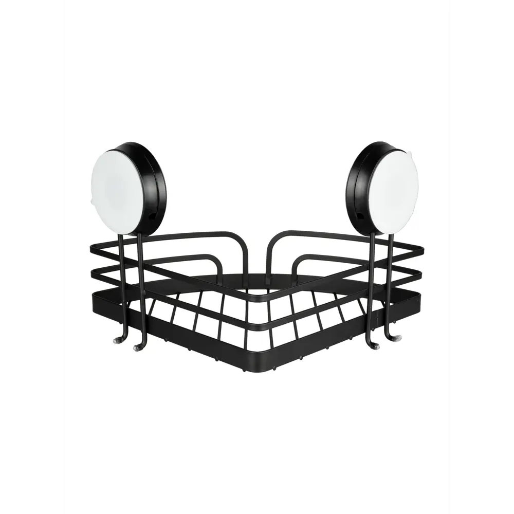 Полка для душа Zenfort Липа угловая 1 ярус цвет черный матовый STLM-2174077 - Вид №1