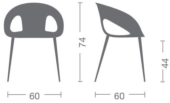 Стул с подлокотниками с открытой спинкой Krizia Santreyd sun-id-1397004 - Вид №3
