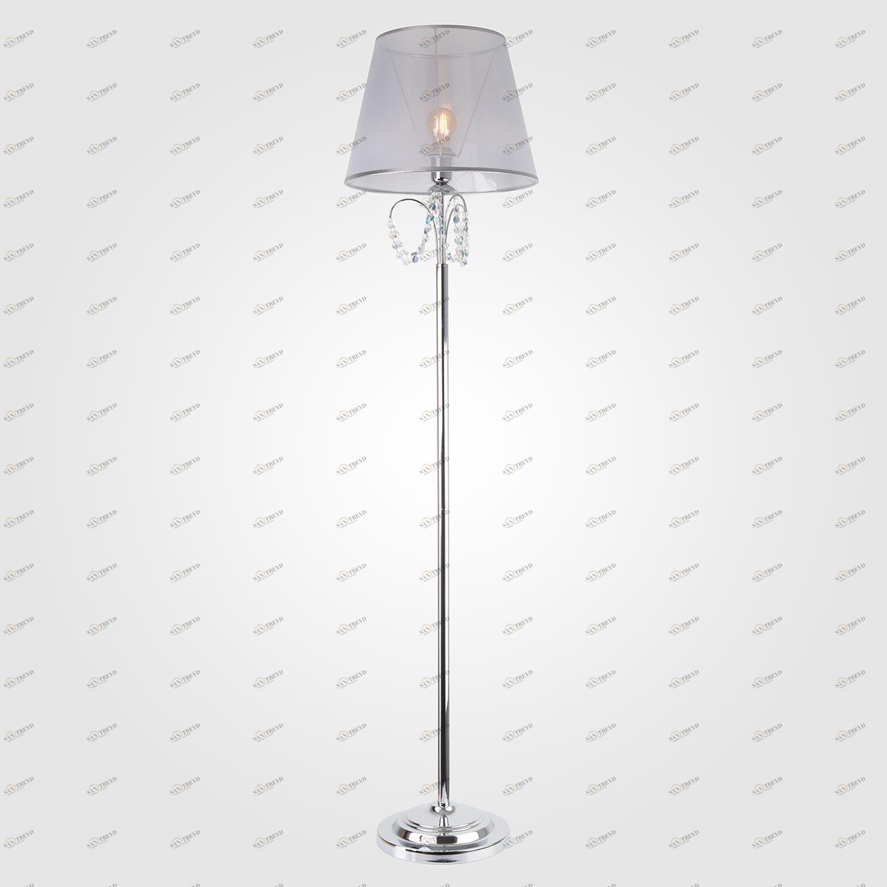 Торшер Eurosvet Gloria 01069/1 хром/прозрачный хрусталь Strotskis EUROSVET ЭЛИТНЫЕ 181121 Хром 