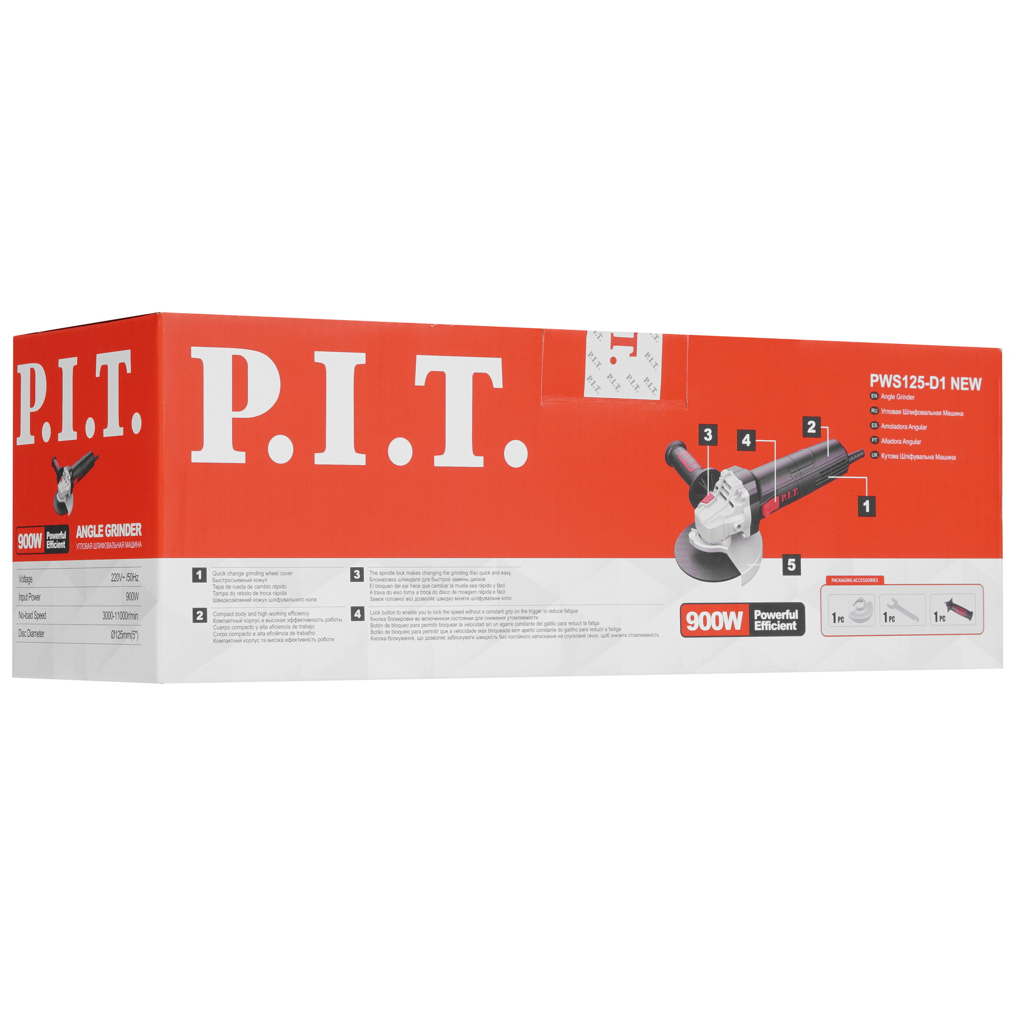 Углошлифовальная машина (УШМ) P.I.T. PWS125-D1 NEW 9252935 PIT STDN-0025328 - Вид №7