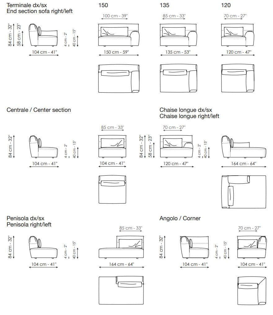 Модульный тканевый диван BONALDO BELLOALTO ARCH-00083950 - Вид №3