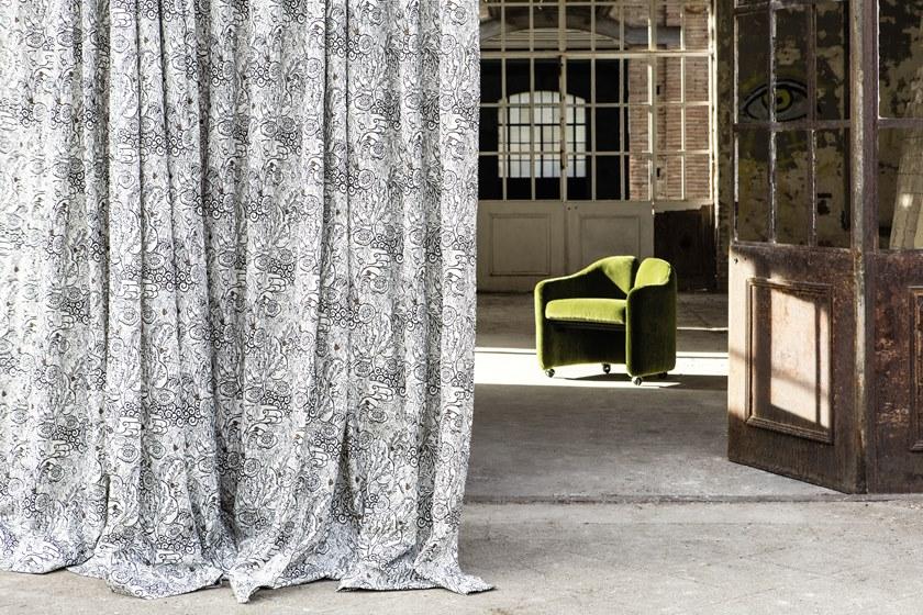 Élitis Вышитая льняная ткань с цветочными мотивами Effigie sun-id-1350315 - Вид №1