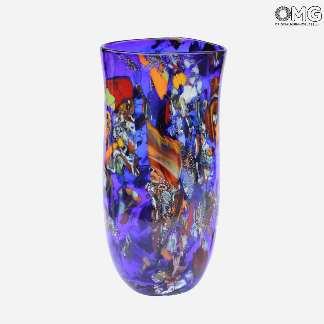 1786 ORIGINALMURANOGLASS Ваза Полуночное солнце - муранское стекло 12 см  - Вид №1