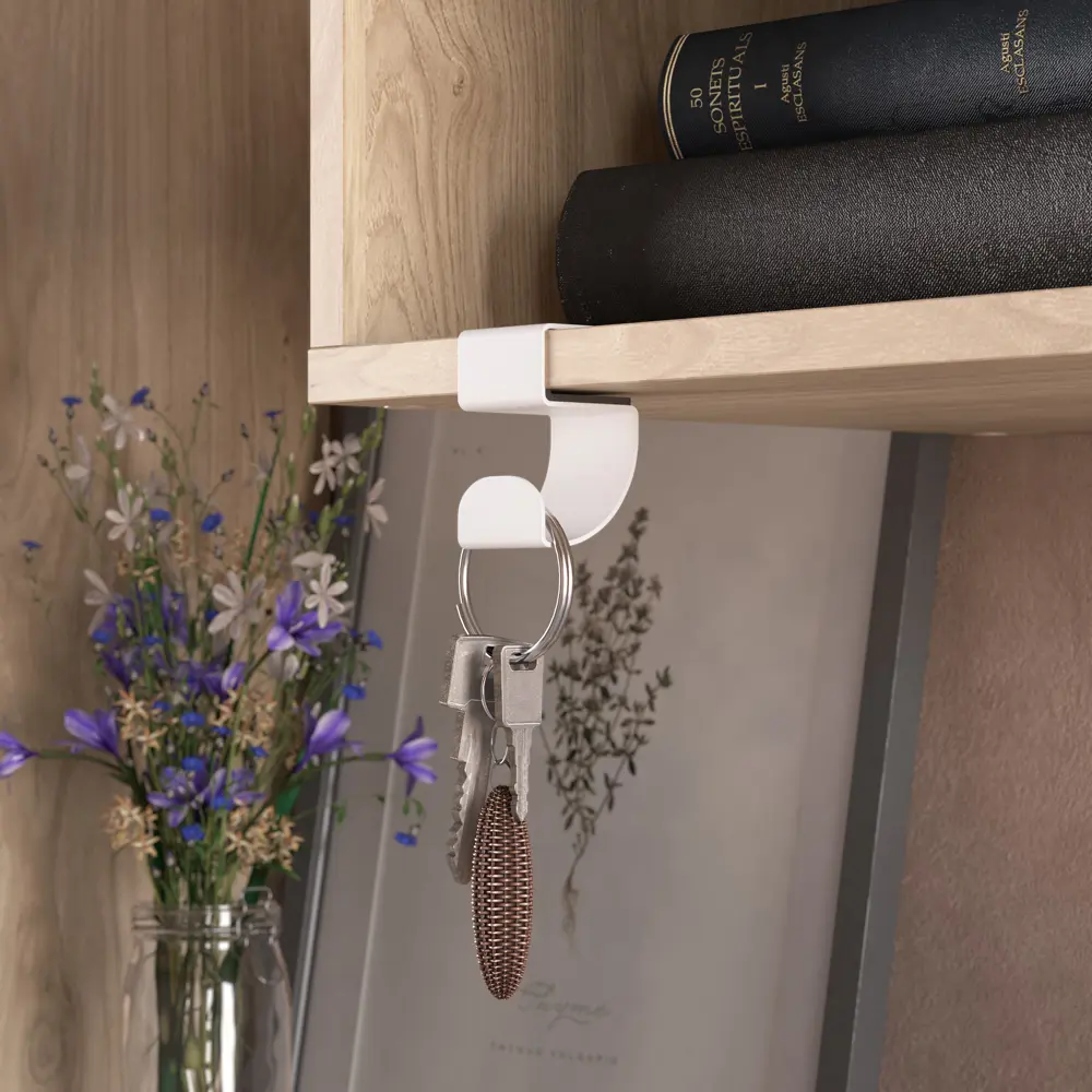 Крючок-вешалка Spaceo KUB цвет белый STLM-2112909 - Вид №1